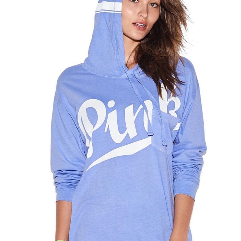 PINK Victoria's Secret Sky Blue Hoodie